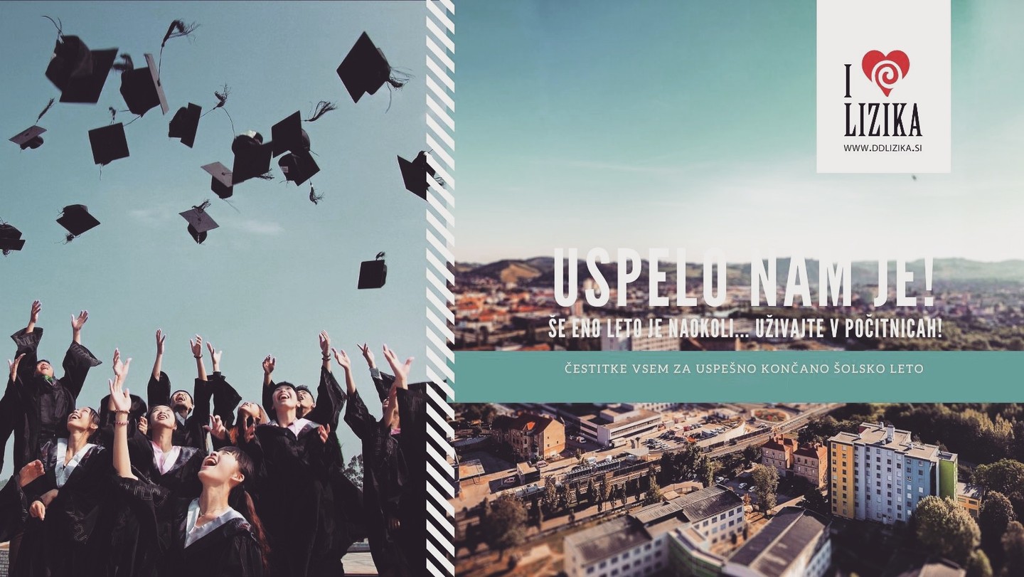 USPELO NAM je!
.. še eno leto je naokoli ..
Čestitke vsem za uspešno končano šolsko leto 2022 / 2023!
Uživajte v počitnicah!
#DDLizika #konecpouka #summer
#schoolsoutforsummer
